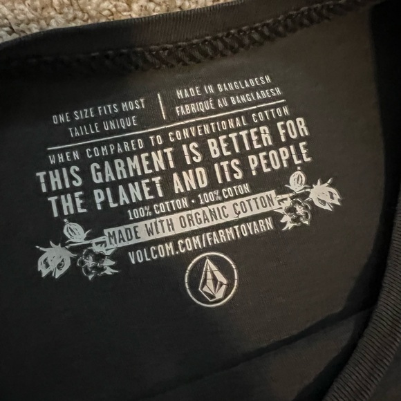 Volcom Organic Cotton Black Tee - Picture 2 of 4